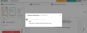 Pregled komentarja in aktivnosti dokumenta